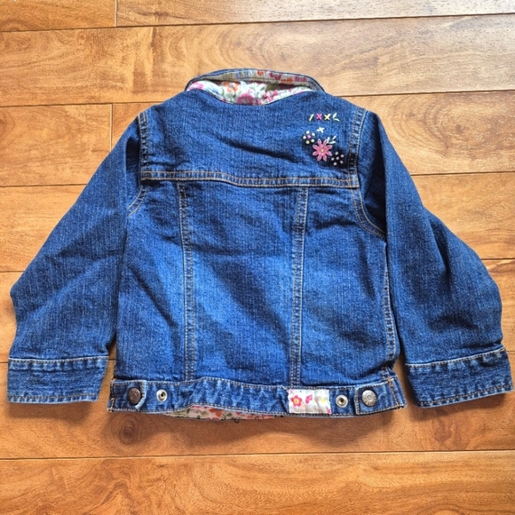 The Children's Place Girl's Embroidred Jean Jacket - Size 24 Months - Picture 4 of 4